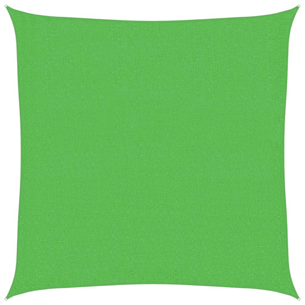 VidaXL voile d'ombrage 160 g m² 2,5x2,5 m HDPE vert clair