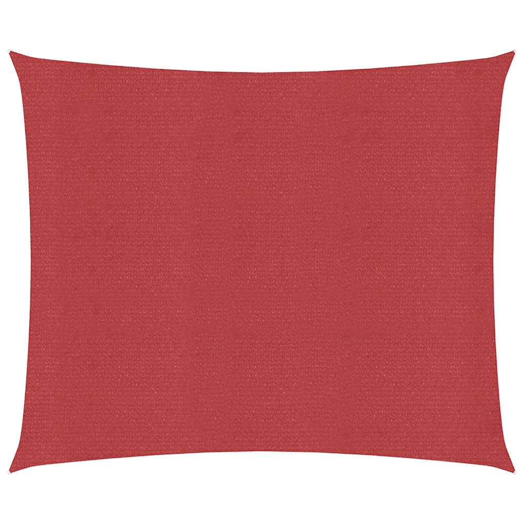 Vidaxl zonnezil 160 g m² 5x5 m hdpe rouge