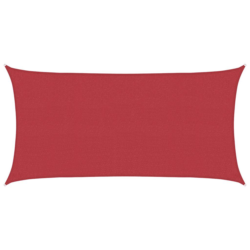 Vidaxl Zonnezeil 160 g m² 2x3,5 m HDPE rouge