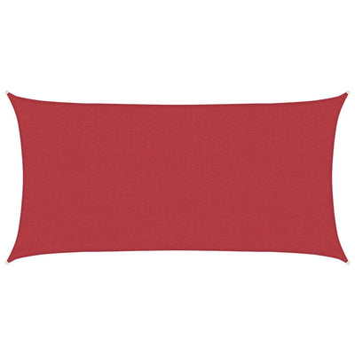 Vidaxl Zonnezeil 160 g m² 2x3,5 m HDPE rouge