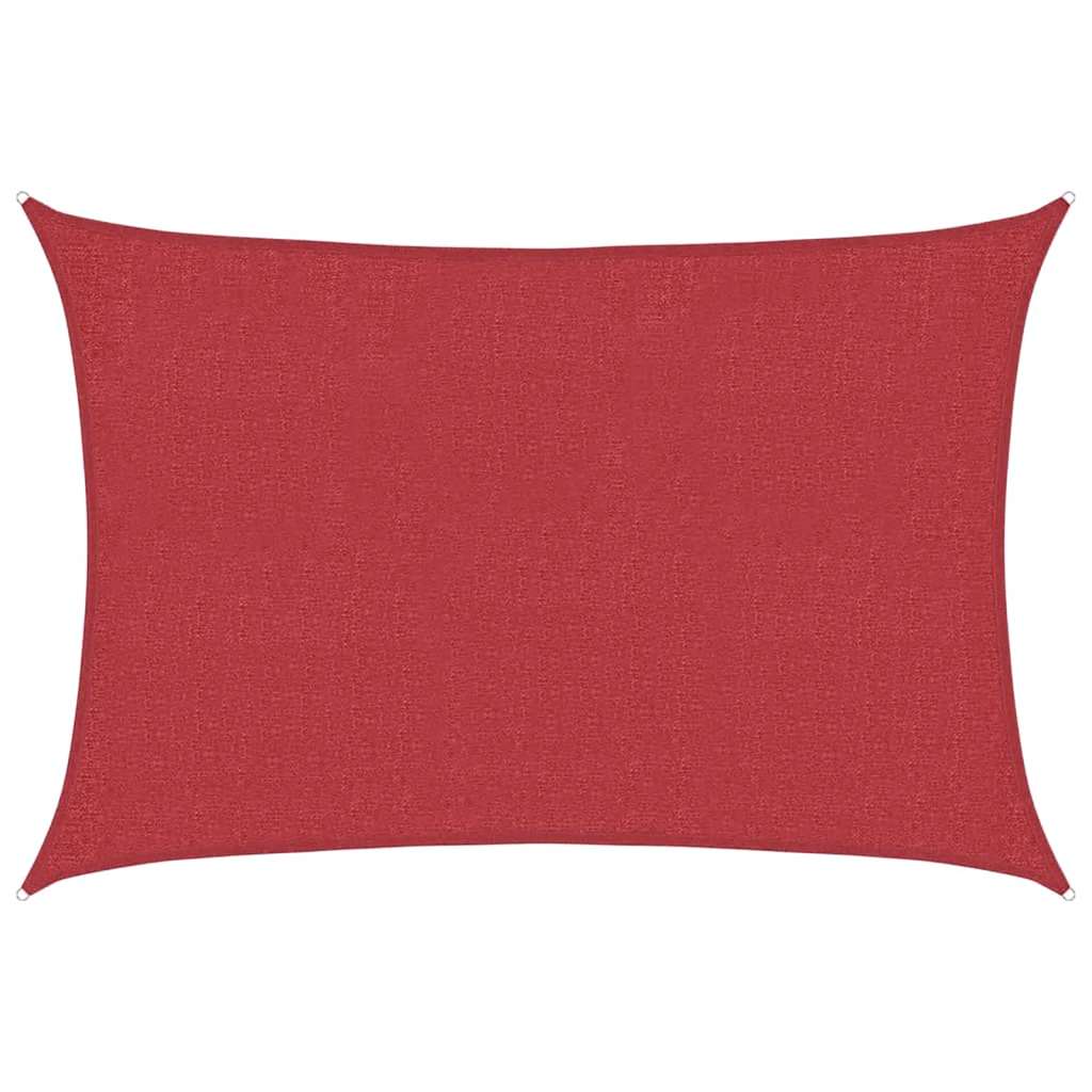 Vidaxl Zonnezeil 160 g m² 3x4,5 m HDPE rouge