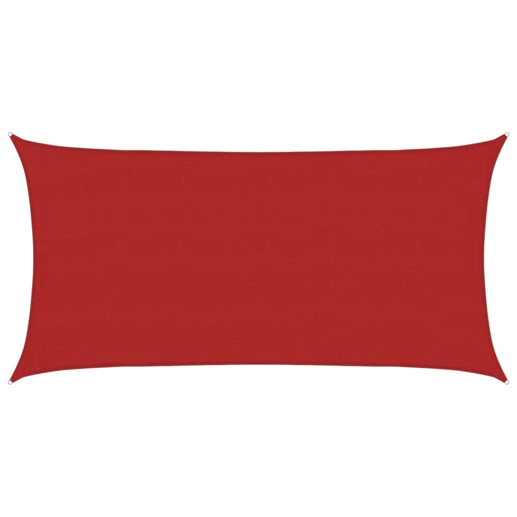 Vidaxl zonnezil 160 g m² 4x7 m hdpe rouge