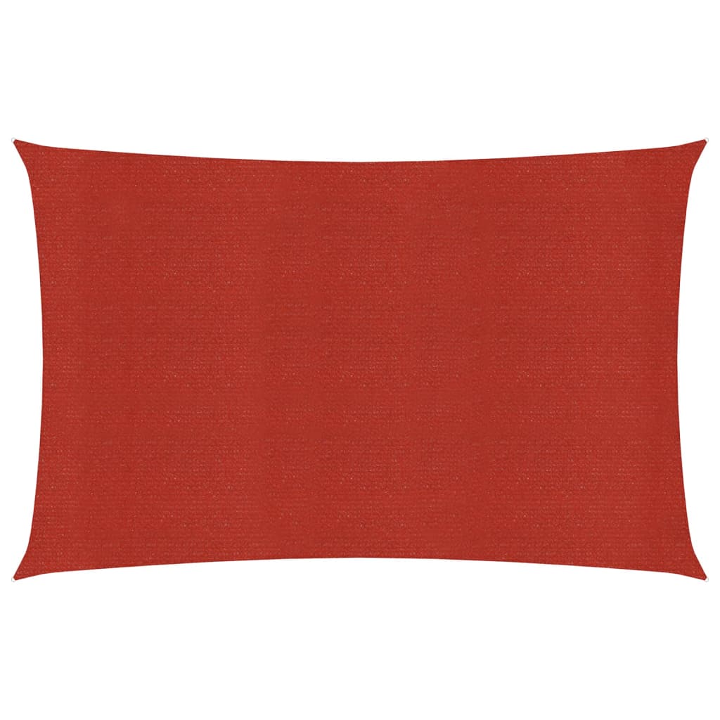 Vidaxl zonnezil 160 g m² 5x6 m hdpe rouge