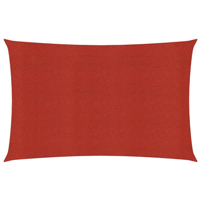 Vidaxl zonnezil 160 g m² 5x6 m hdpe rouge