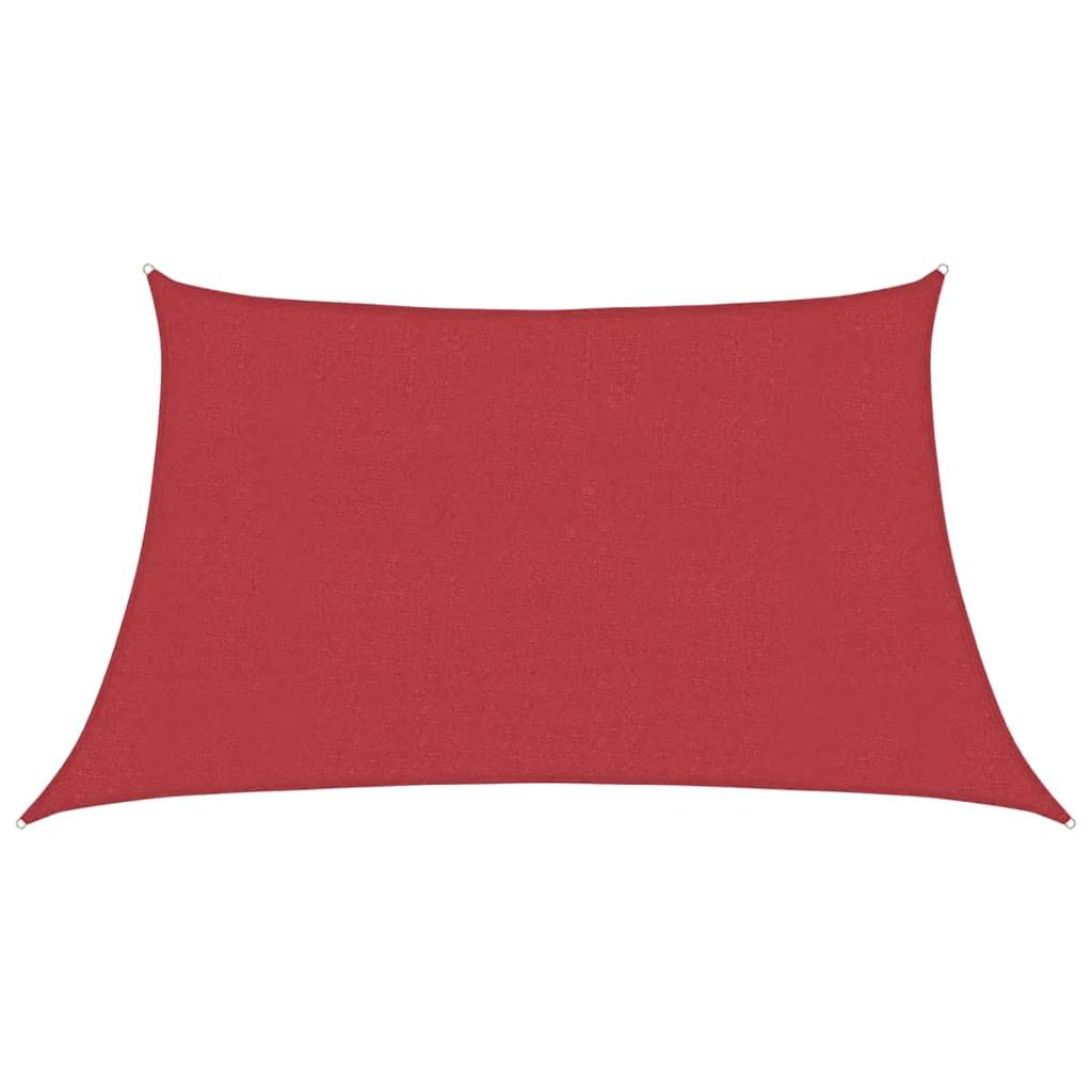 Vidaxl zonnezil 160 g m² 3 4x2 m hdpe rouge