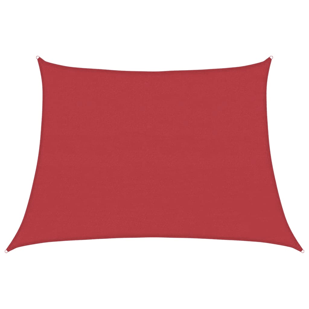 Vidaxl Zonnezeil 160 g m² 4 5x3 m HDPE rouge