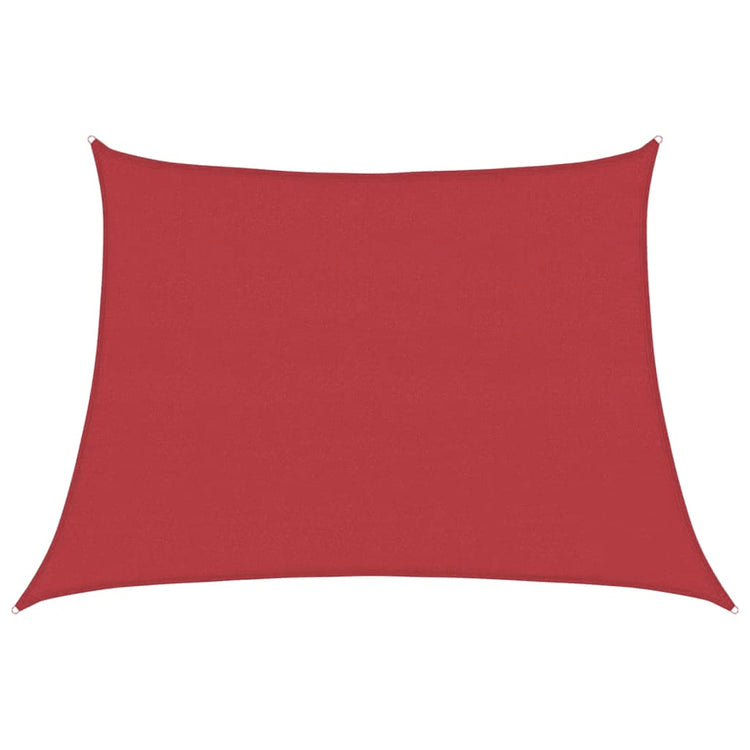 Vidaxl Zonnezeil 160 g m² 4 5x3 m HDPE rouge