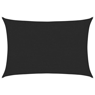 Vidaxl Zonnezeil 160 g m² 2x3 m HDPE noir