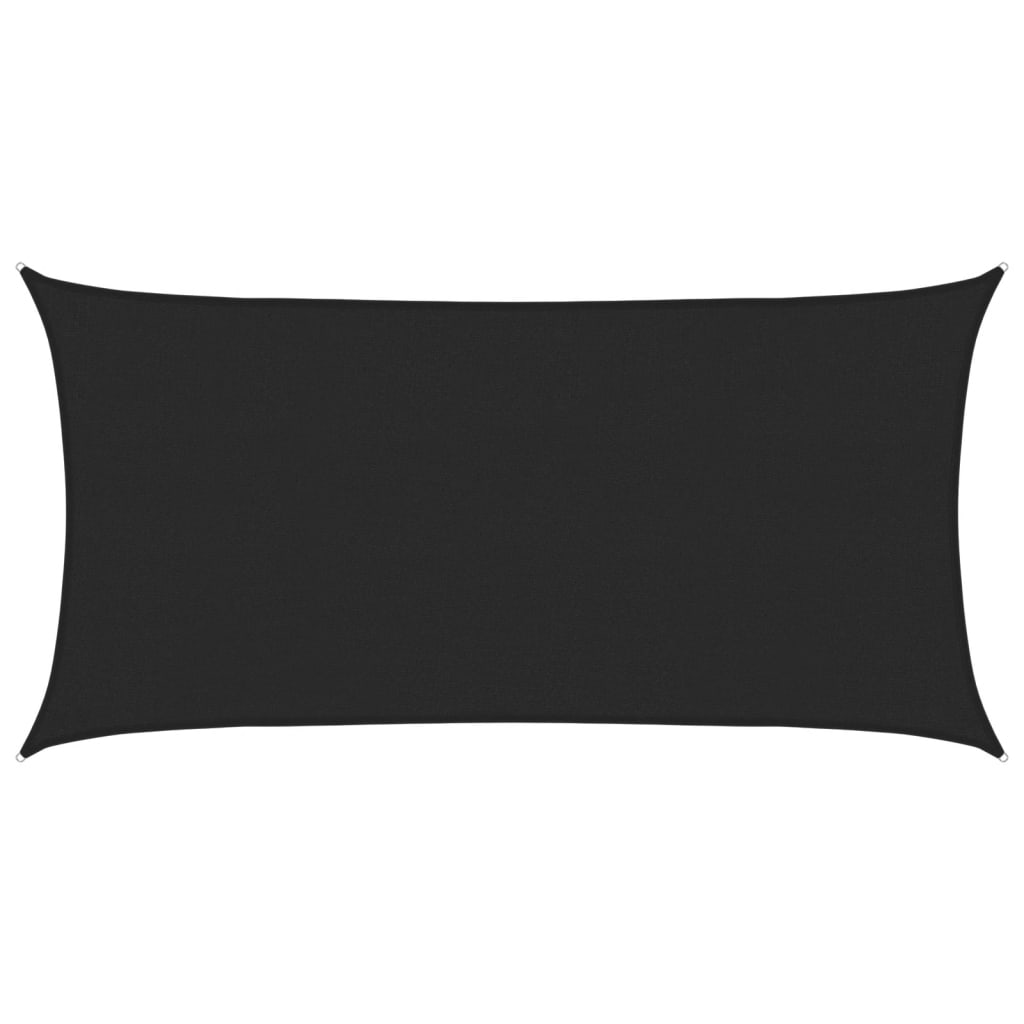 Vidaxl Zonnezeil 160 g m² 2x4 m HDPE noir