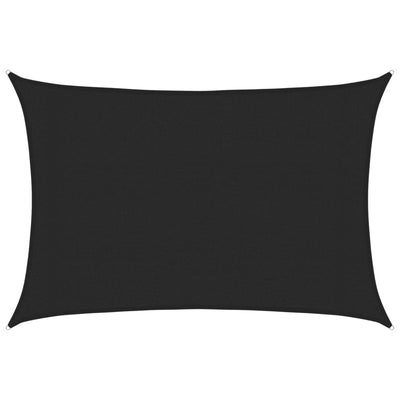 Vidaxl Zonnezeil 160 g m² 3x4 m HDPE noir
