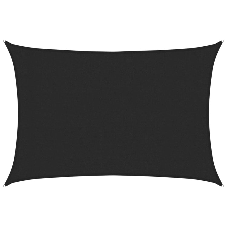 Vidaxl Zonnezeil 160 g m² 3x4,5 m HDPE noir