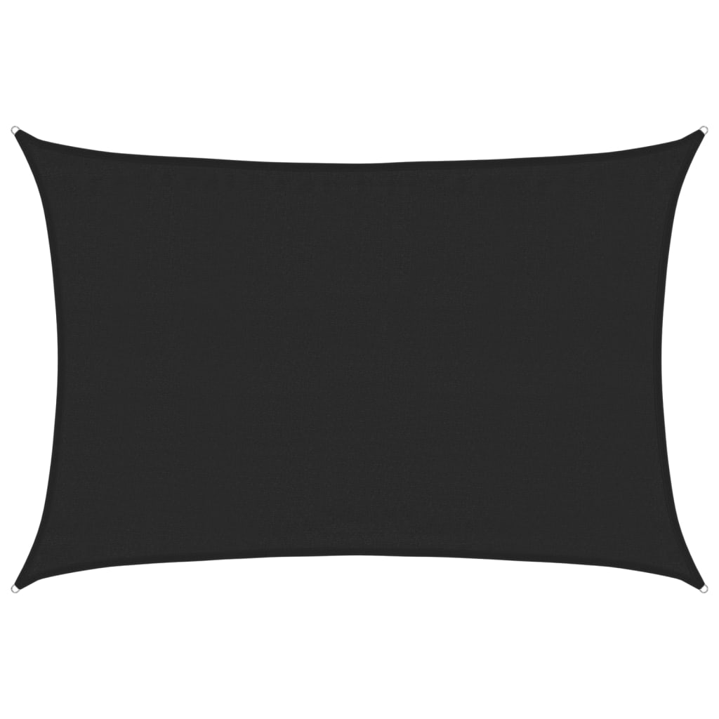 Vidaxl Zonnezeil 160 g m² 3,5x4,5 m HDPE noir