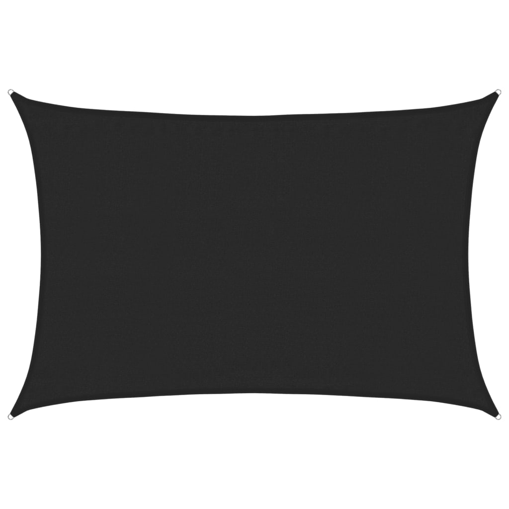 Vidaxl Zonnezeil 160 g m² 3,5x5 m HDPE noir