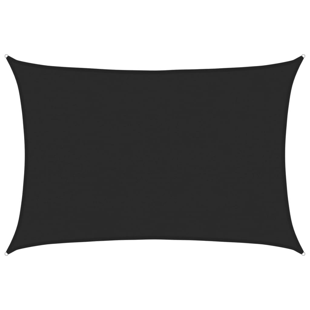 Vidaxl Zonnezeil 160 g m² 5x6 m HDPE noir