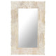 Miroir Vidaxl 80x50 cm Blanc de mangue solide
