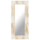 Miroir Vidaxl 110x50 cm Blanc de mangue solide