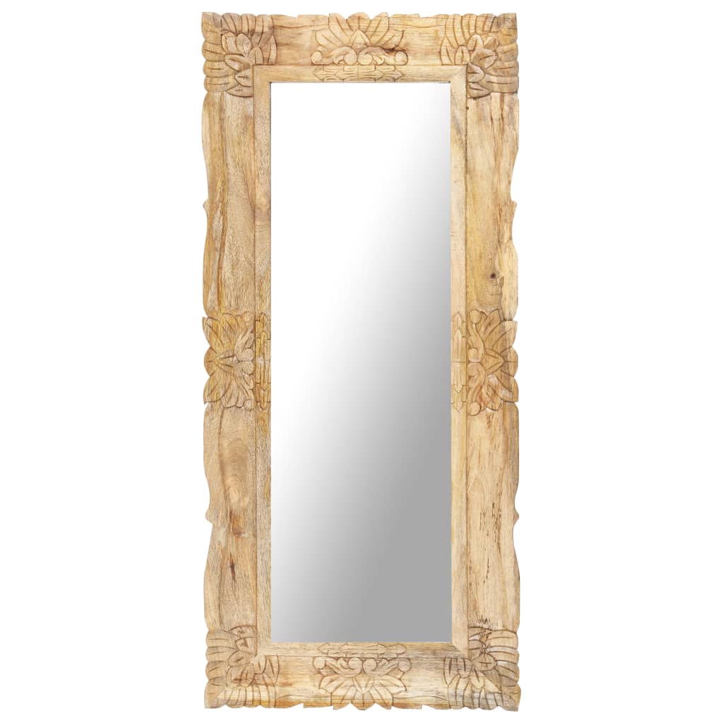 Miroir Vidaxl 110x50 cm Wood de mangue solide