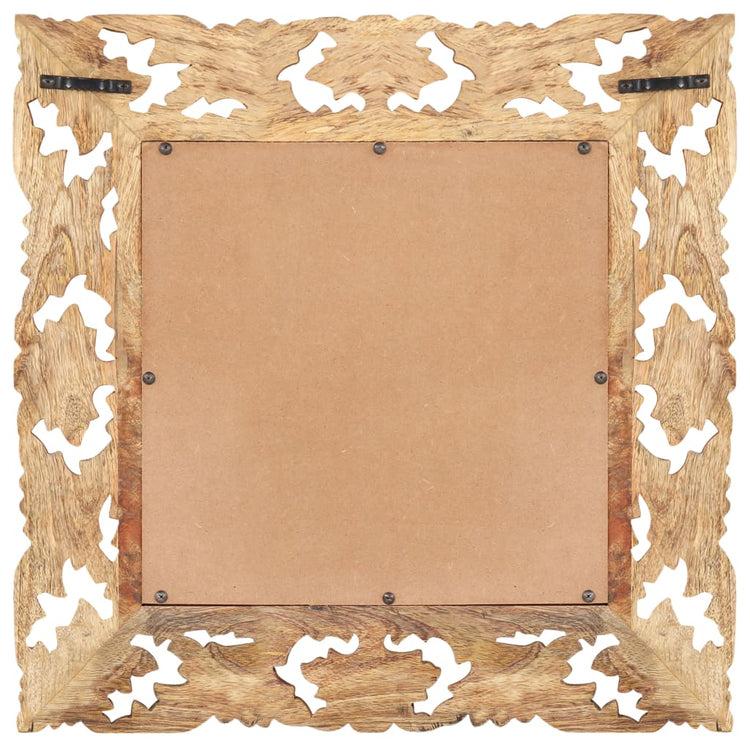 Vidaxl Mirror Hand -Cut 50x50 cm Mango Solid Brown