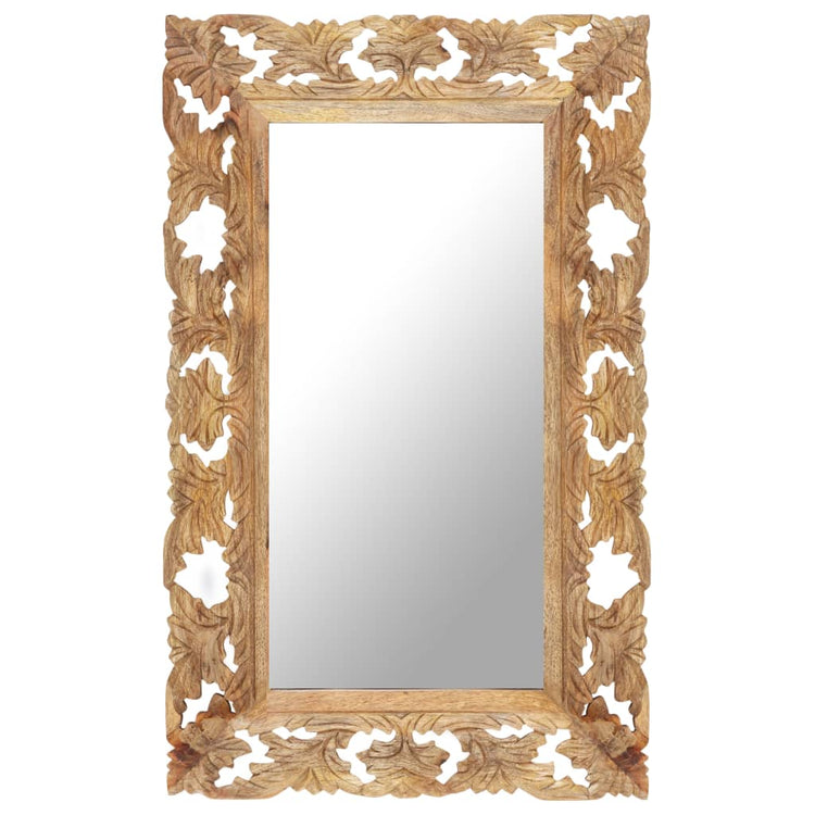 Vidaxl Mirror Hand -Cut 80x50 cm Mango Solid Brown