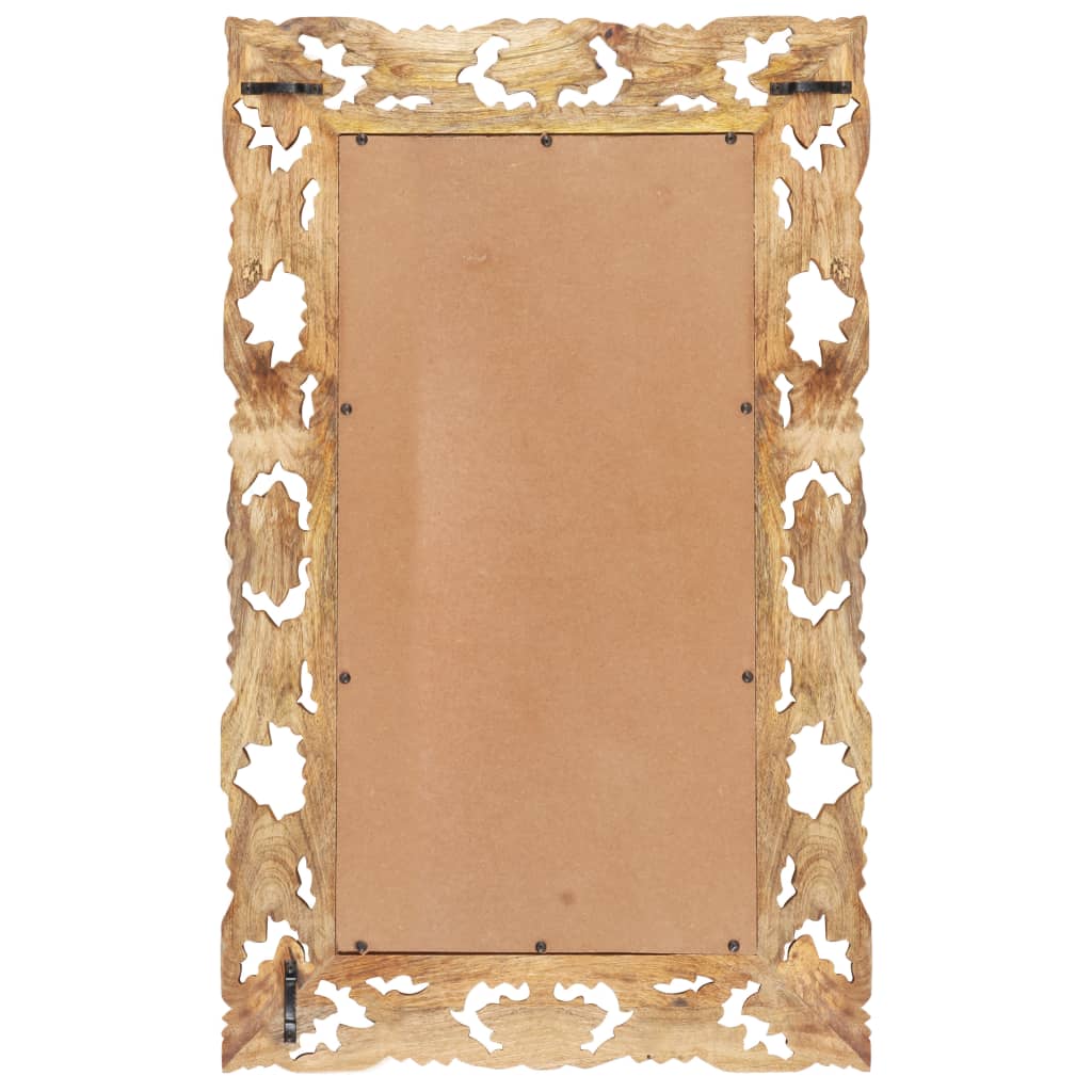 Vidaxl Mirror Hand -Cut 80x50 cm Mango Solid Brown