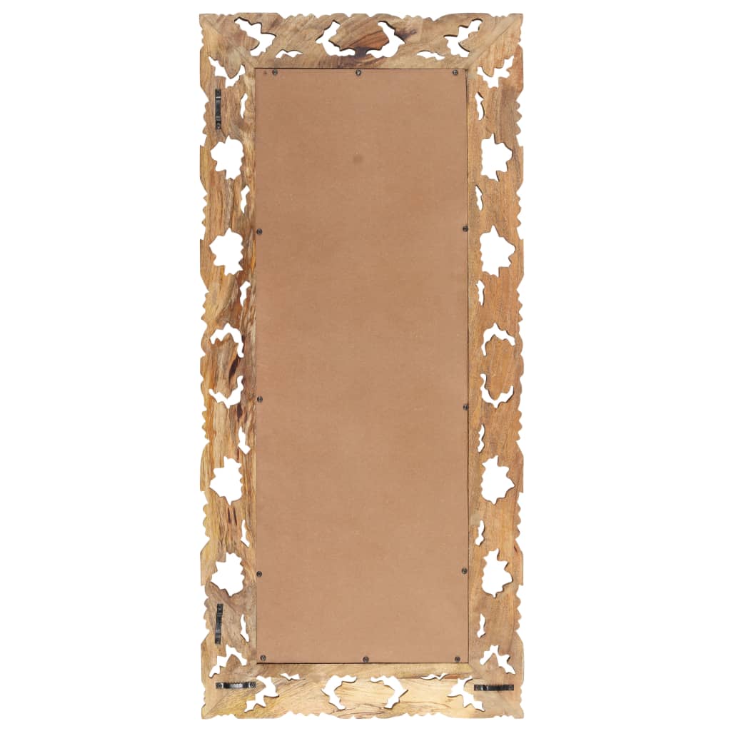 Vidaxl Mirror Hand -Cut 110x50 cm Mango Solid Brown