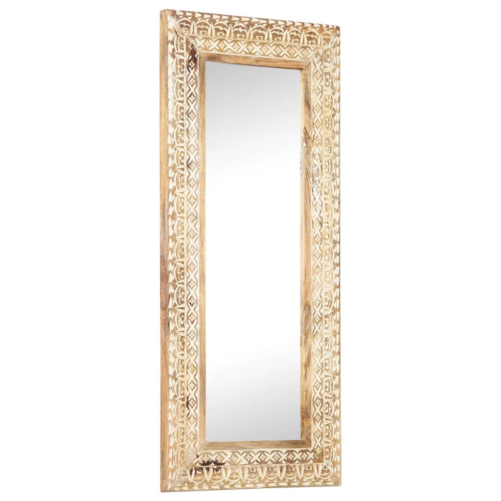Vidaxl Mirror Hand -Cut 110x50x2.6 cm Solid Mangowood