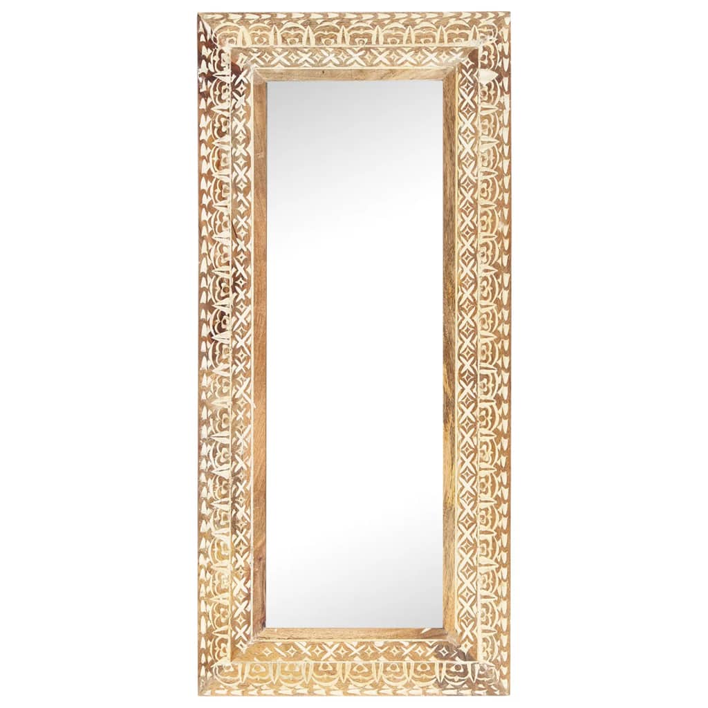 Vidaxl Mirror Hand -Cut 110x50x2.6 cm Solid Mangowood