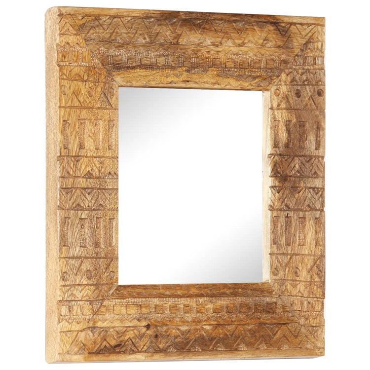 Vidaxl Mirror Hand -Cut 50x50x2,5 cm Wood de mangue solide