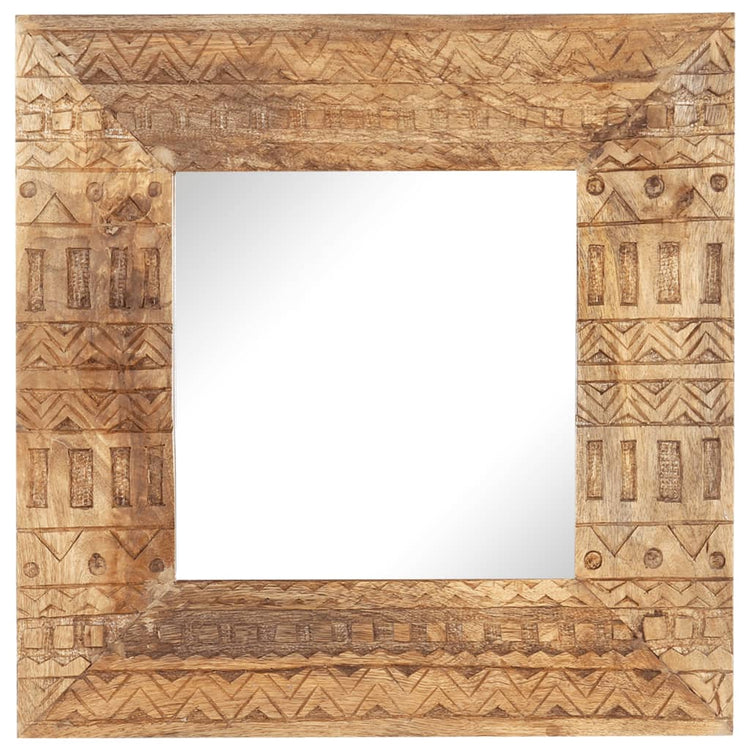 Vidaxl Mirror Hand -Cut 50x50x2,5 cm Wood de mangue solide