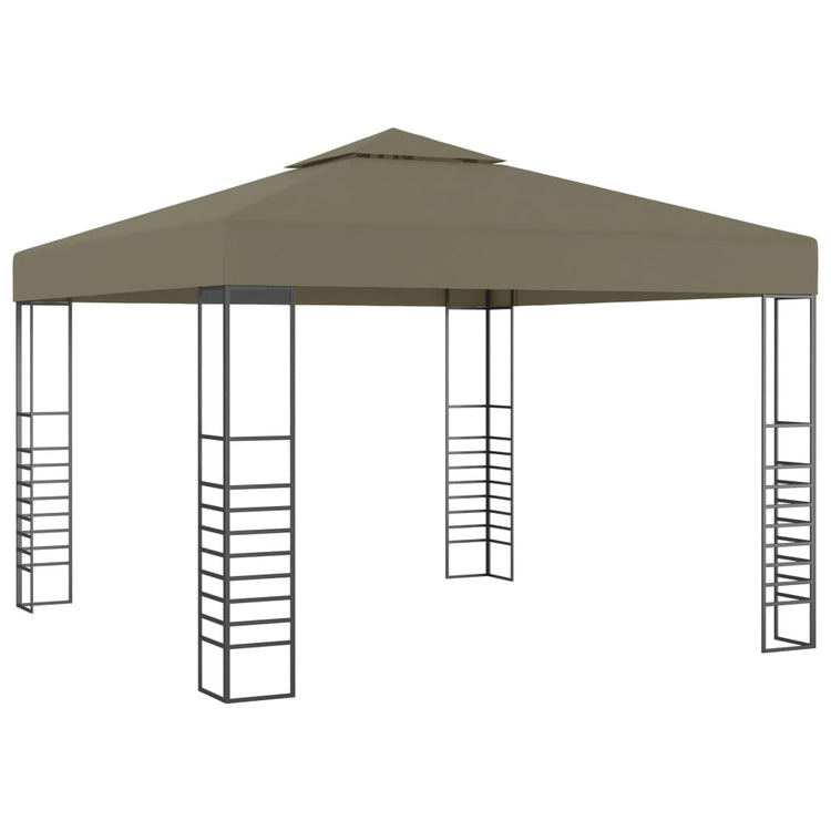 Pavillon de jardin Vidaxxl 180 g m² 3x3 m taupe