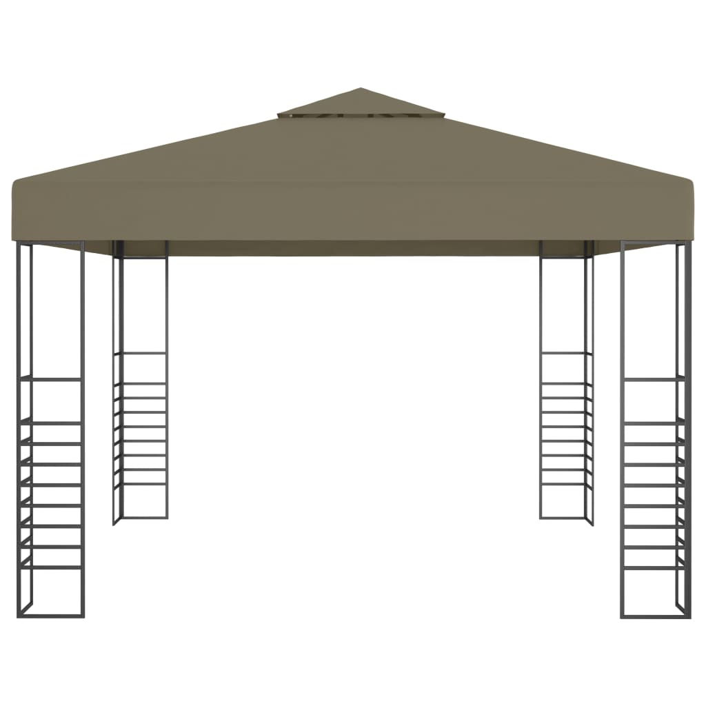 Pavillon de jardin Vidaxxl 180 g m² 3x3 m taupe