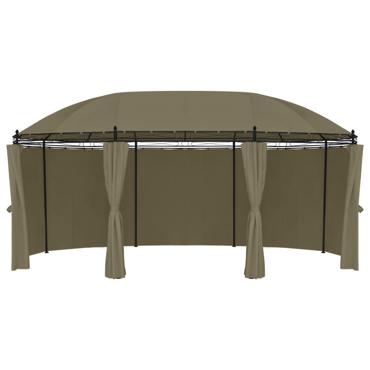 Arbor vidaxl avec rideaux 180 g m² 520x349x255 cm taupe