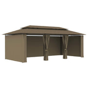 Arbor vidaxl avec rideaux 180 g m² 600x298x270 cm taupe - afbeelding 2