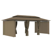 Arbor vidaxl avec rideaux 180 g m² 600x298x270 cm taupe - afbeelding 3