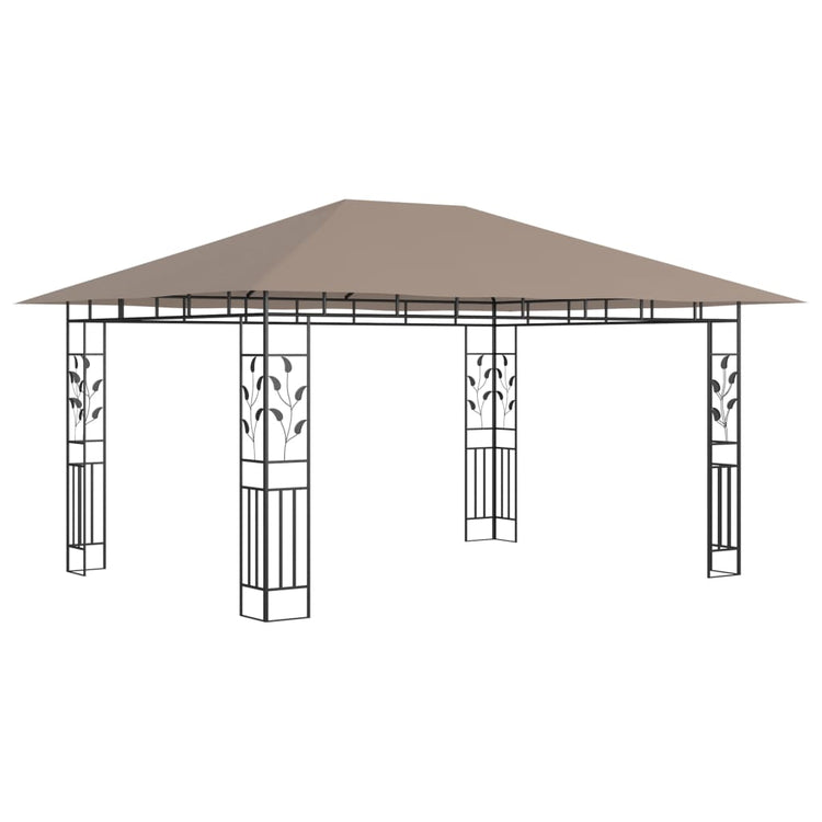 Vidaxl Arbor avec moustique net 180 g m² 4x3x2,73 m taupe