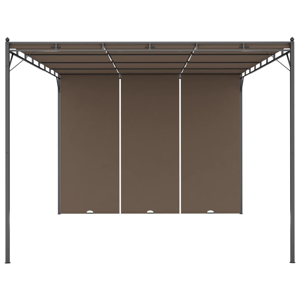 Vidaxl Garden Pracor avec rideau latéral 4x3x2.25 M taupe