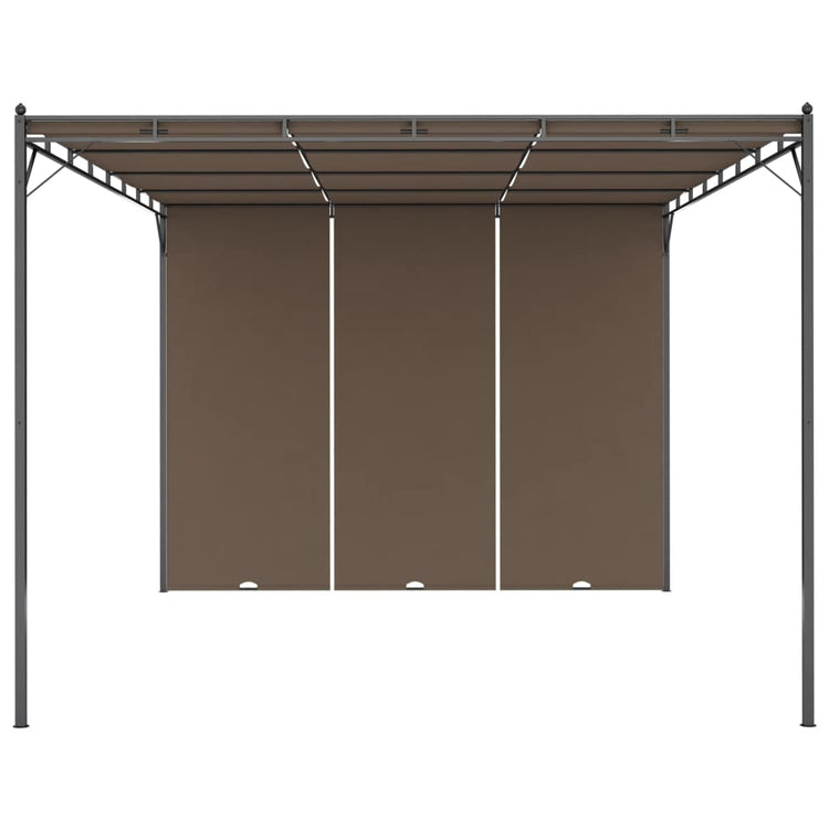 Vidaxl Garden Pracor avec rideau latéral 4x3x2.25 M taupe