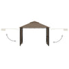 Arbor vidaxl avec toits extensibles 180 g m² 3x3x2,75 m taupe