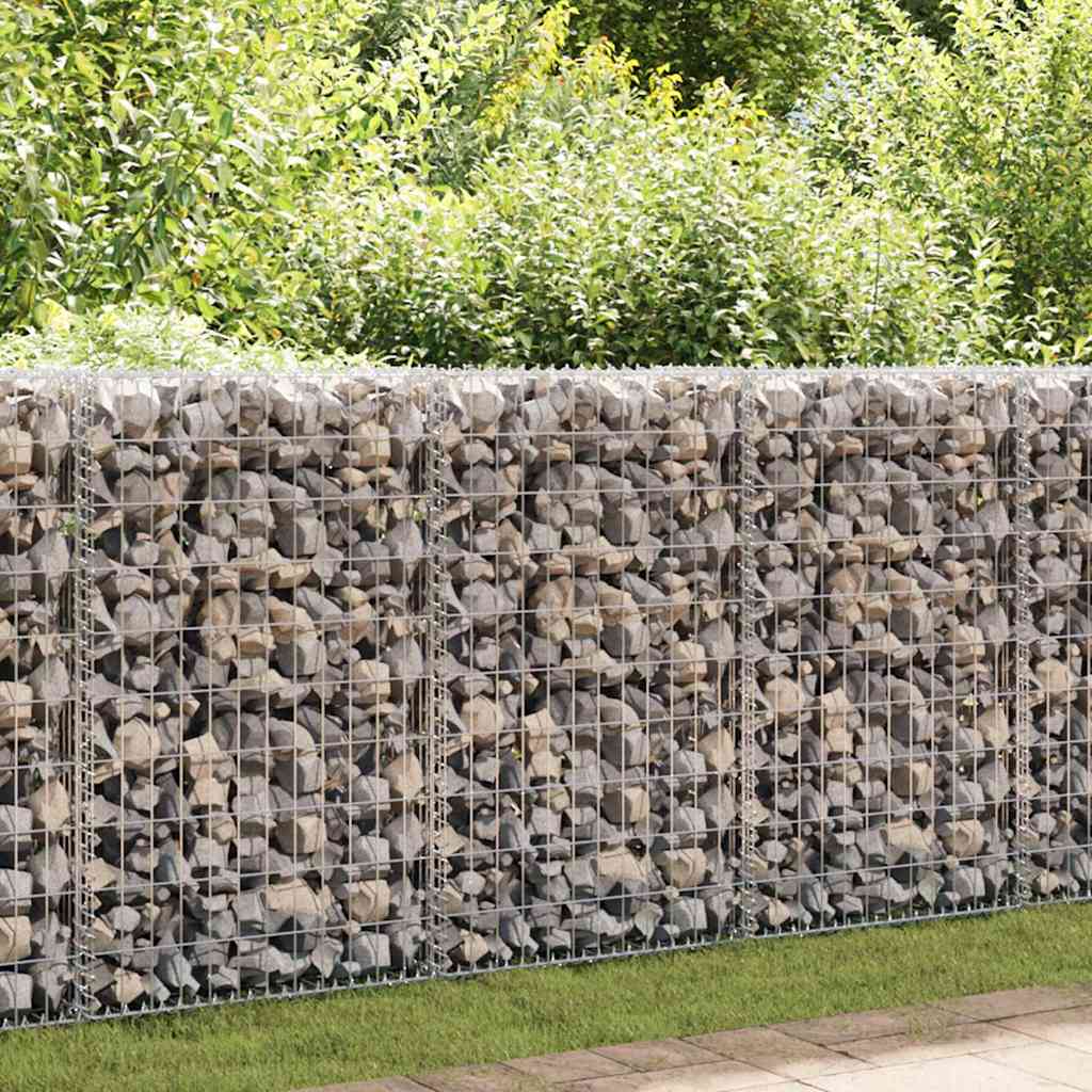 Mur de schanskorf Vidaxl avec couvercles 60x30x100 cm en acier galvanisé