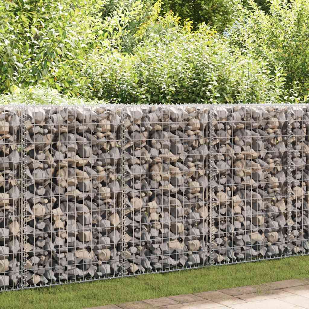 Mur de schanskorf Vidaxl avec couvercles 150x60x100 cm en acier galvanisé