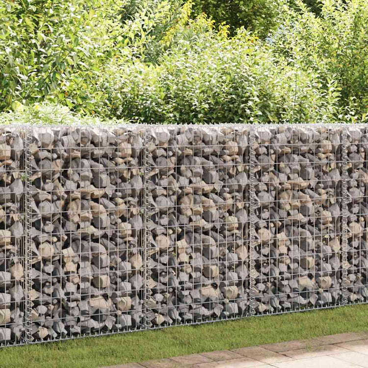 Mur de schanskorf Vidaxl avec couvercles 150x60x100 cm en acier galvanisé