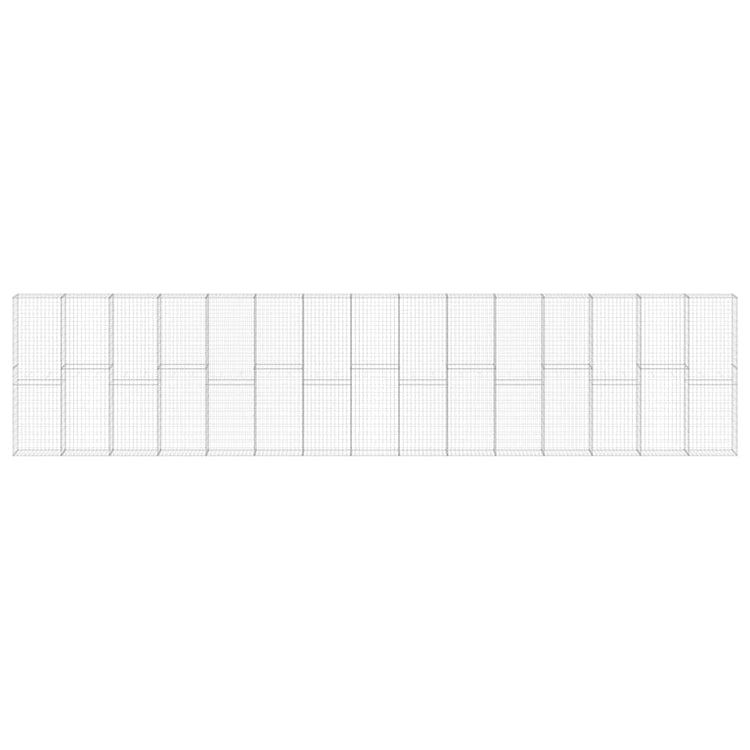 Mur Vidaxl Schanskorf avec couvercles 900x30x200 cm en acier galvanisé
