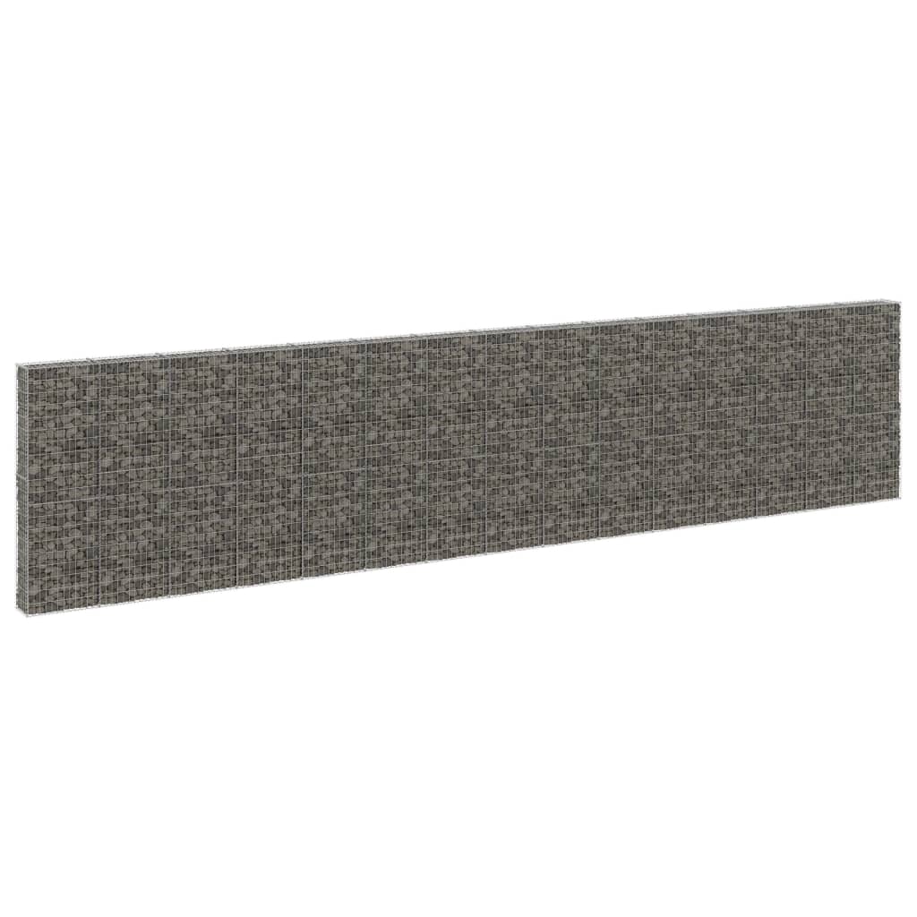 Mur Vidaxl Schanskorf avec couvercles 900x30x200 cm en acier galvanisé