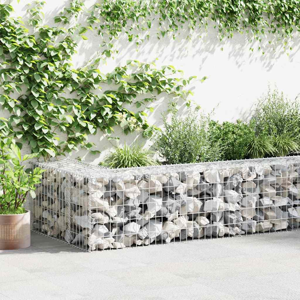 Mur Vidaxl Schanskorf avec couvercles 300x30x50 cm en acier galvanisé
