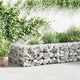 Mur Vidaxl Schanskorf avec couvercles 300x30x50 cm en acier galvanisé