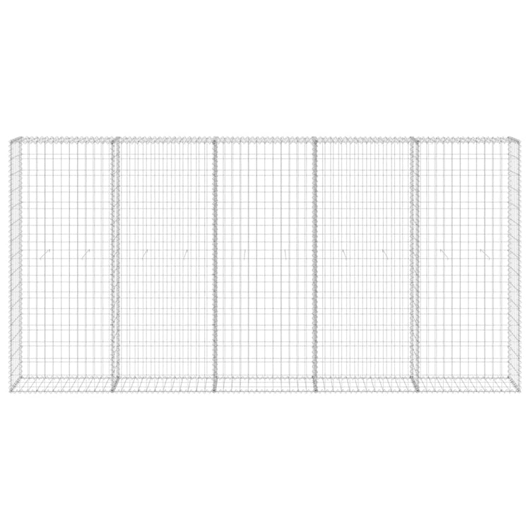 Mur de schanskorf Vidaxl avec couvercles 300x30x150 cm en acier galvanisé
