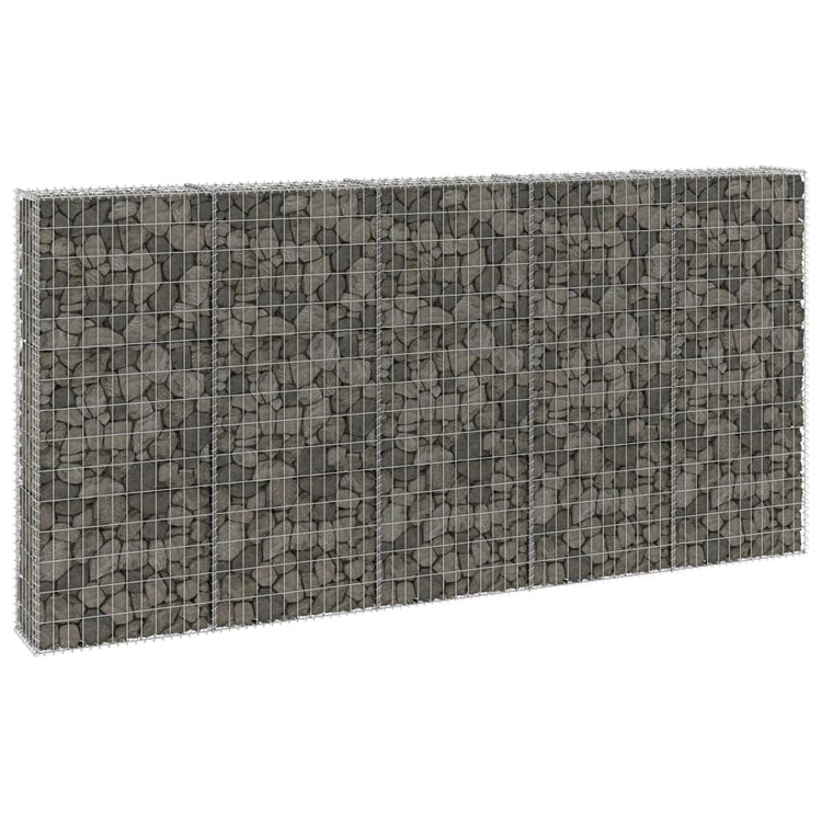 Mur de schanskorf Vidaxl avec couvercles 300x30x150 cm en acier galvanisé