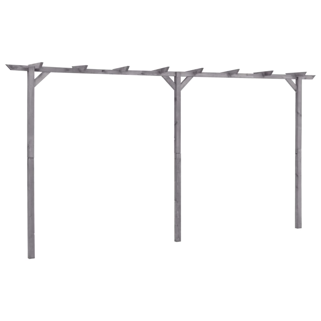 Vidaxl Pergola 400x40x205 cm en bois de pin imprégné gris