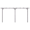 Vidaxl Pergola 400x40x205 cm en bois de pin imprégné gris