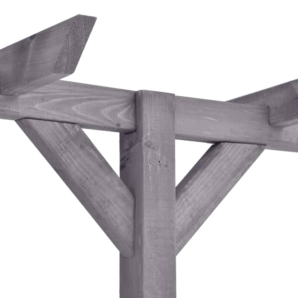 Vidaxl Pergola 400x40x205 cm en bois de pin imprégné gris